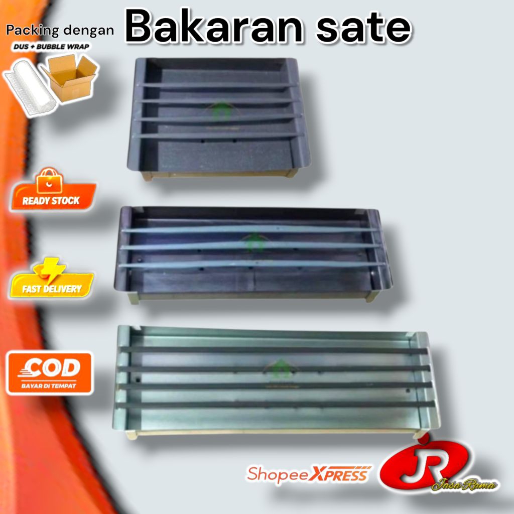 Bakaran Sate Kotak & Panjang | Alat Panggang Sate Arang Tahan Panas | Kuat & Awet