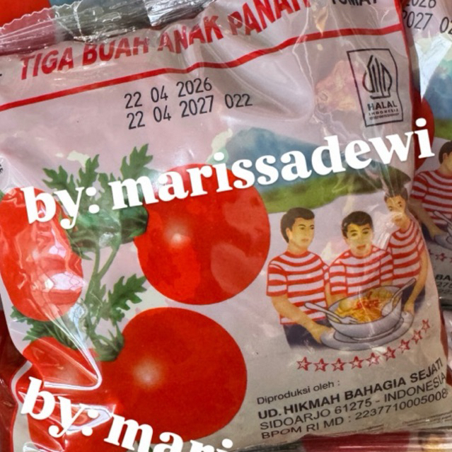 [TERMURAH] Saos Tomat Tiga Buah Anak Panah 500ml Halal Kemasan Bantal Saus Mie Ayam Nasi Goreng 3 ja