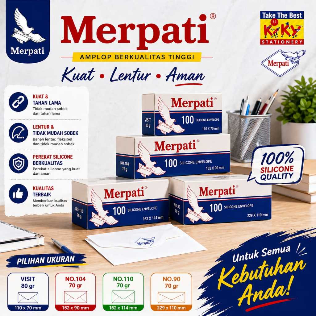 Amplop Merpati Polos Putih Kiky Merpati 100Lembar