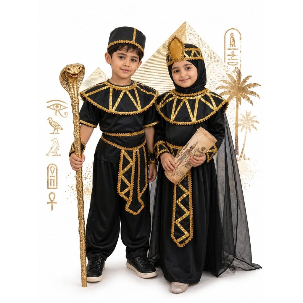 BAJUANAKUNIK / KOSTUM CLEOPATRA / KOSTUM RATU MESIR / KOSTUM RAMSES MESIR / KOSTUM KARNAVAL