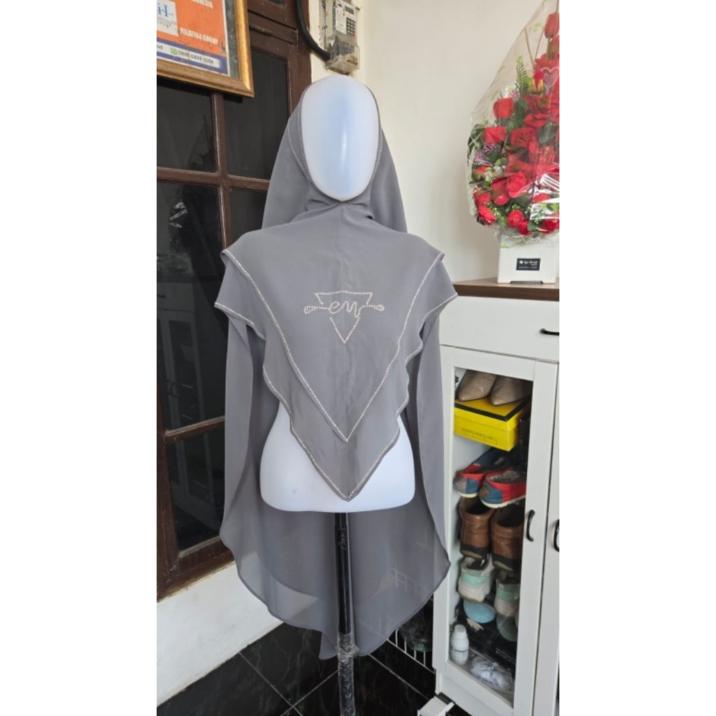 Khimar Syar'i Erlin Merlin original Preloved