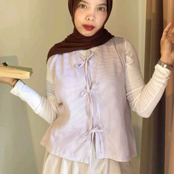 Adicca vest salur / vest tali pita / vest rompi Korean style
