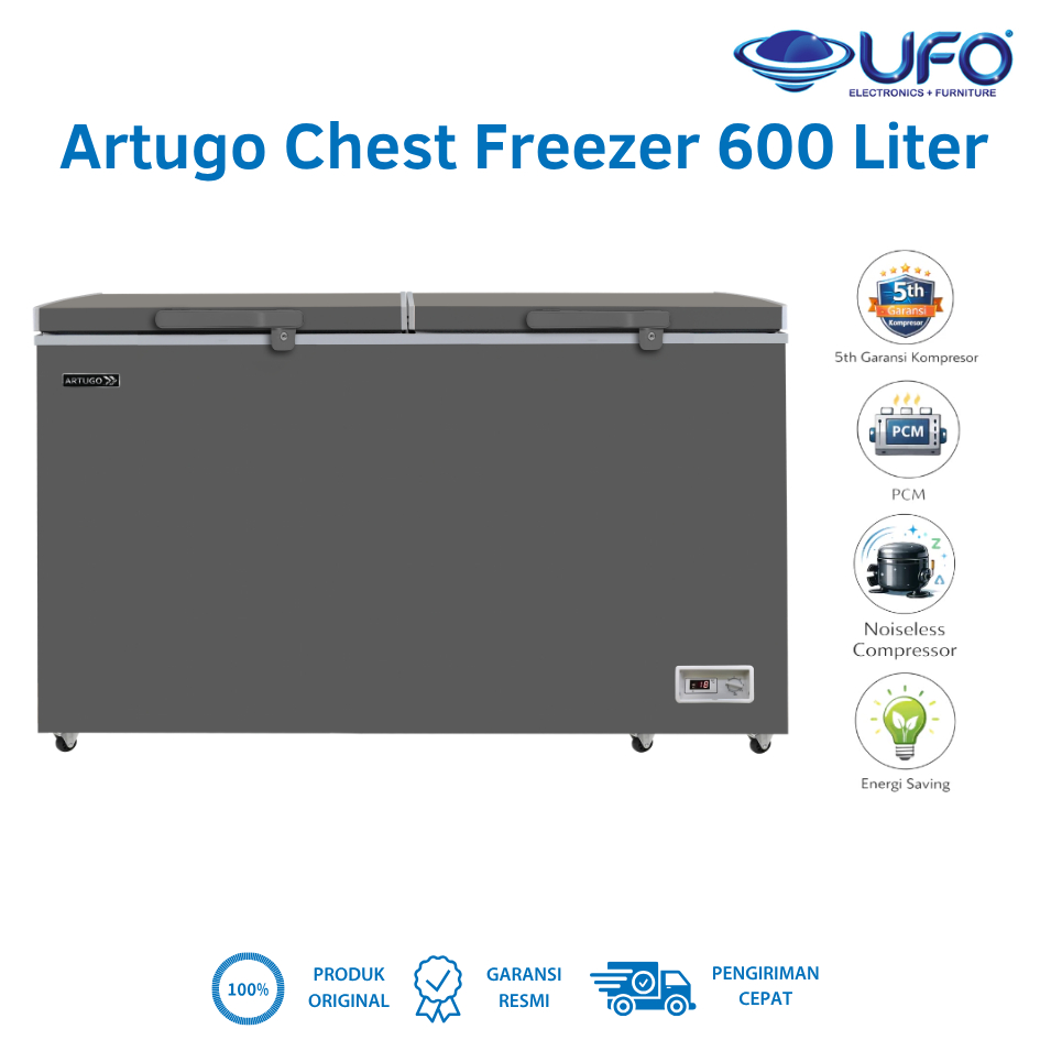 Artugo Chest Freezer 600 Liter PCM Noiseless Compressor CF602G