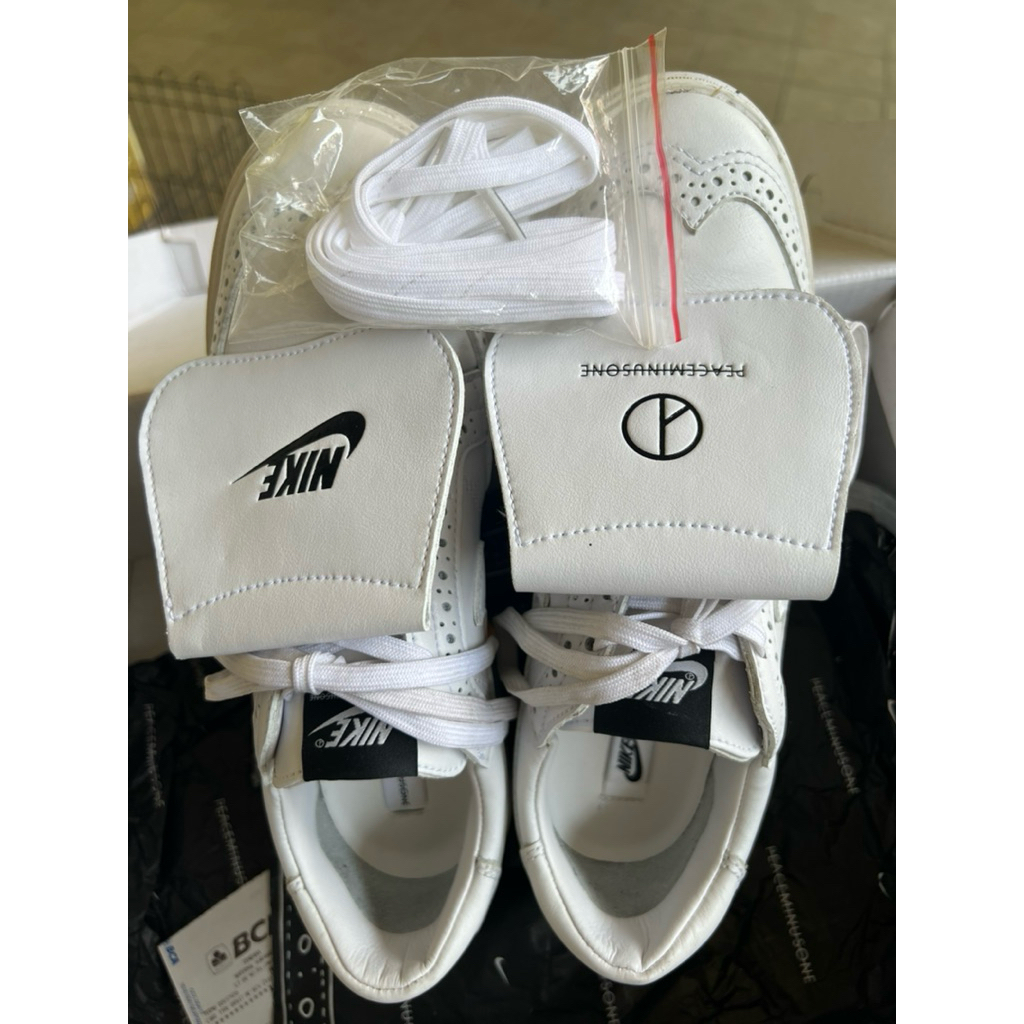 [PRELOVED] PEACEMINUSONE G-Dragon x NIKE Kwondo 1, All White (24 cm)
