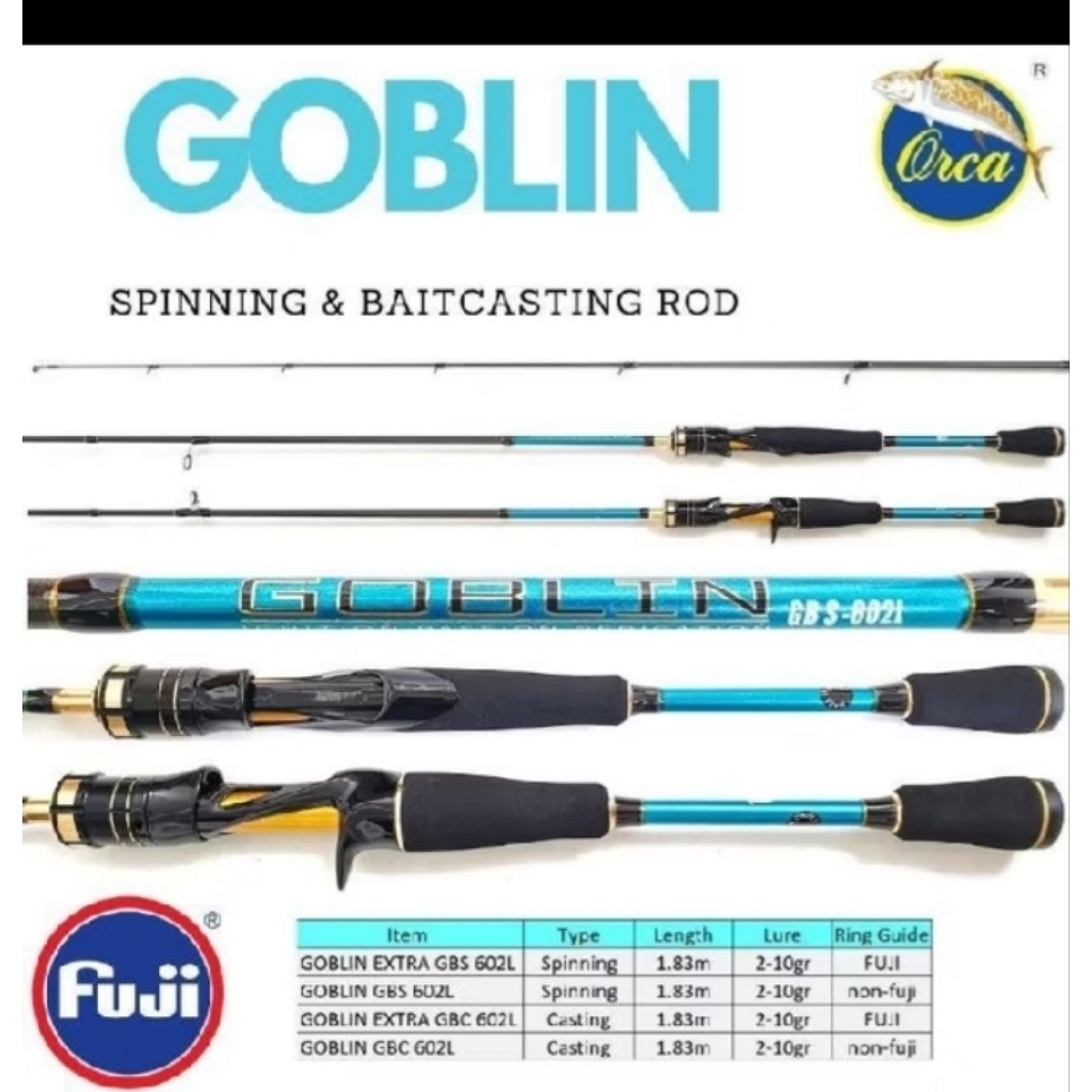 Joran UL BaitCasting Orca Goblin Extra. Fuji