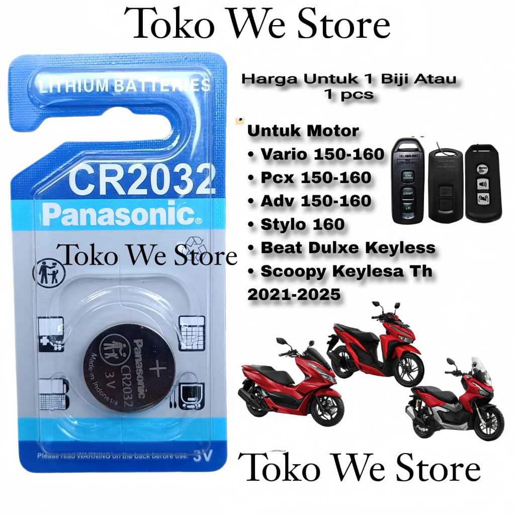 Batu Baterai Batre Remot Motor Keyless HONDA VARIO PCX ADV SCOOPY STYLO 150 160 CC Vario New 125ccOr