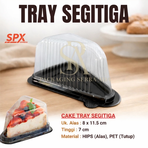 CT Segitiga / Cake Tray Segitiga / MIKA KUE SEGITIGA / Mika Cake Segitiga / MIKA TART SLICE SEGITIGA