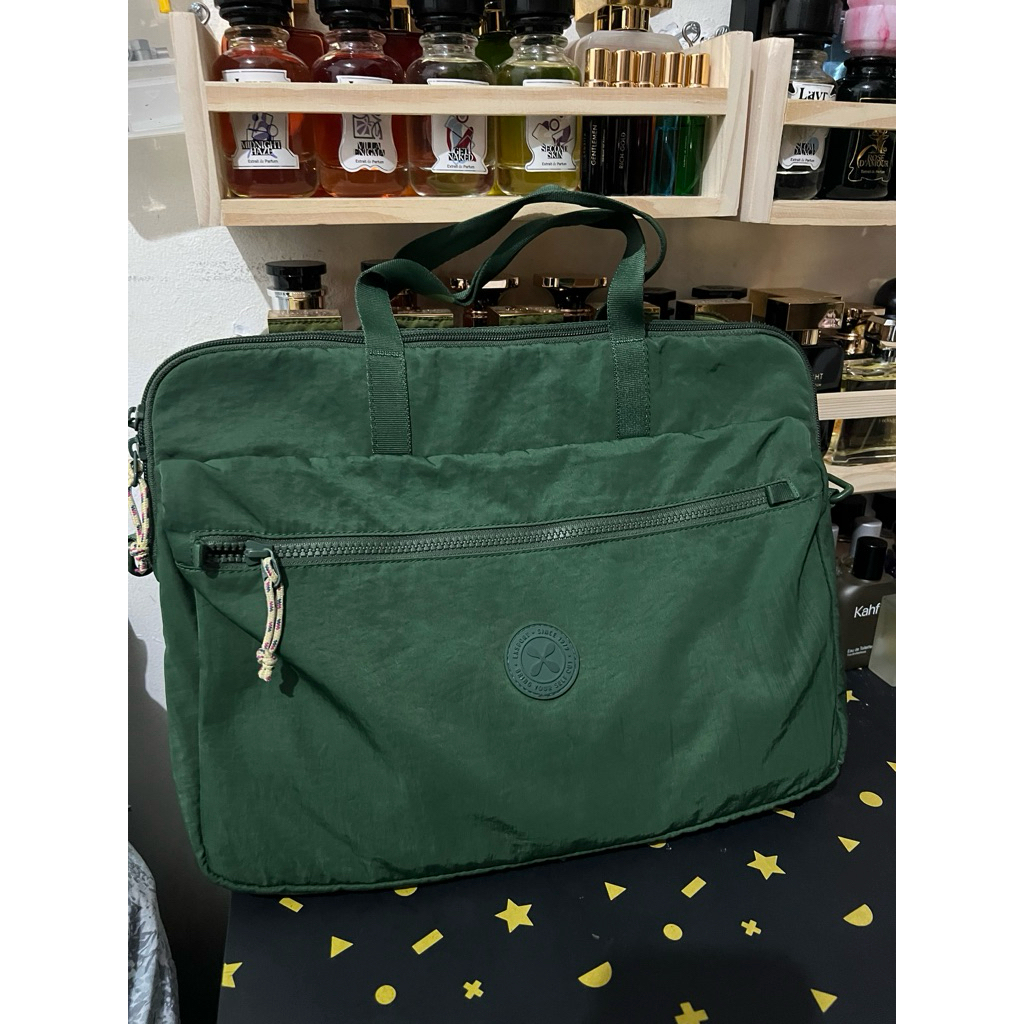 Tas Laptop Kerja Kantor Export Hijau Model Kipling
