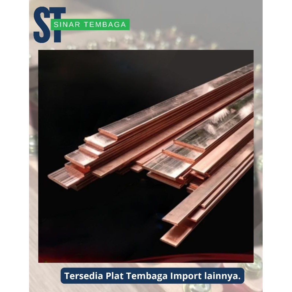 Plat Tembaga Busbar 10mm x 40mm x 1000mm - Busbar tembaga murni