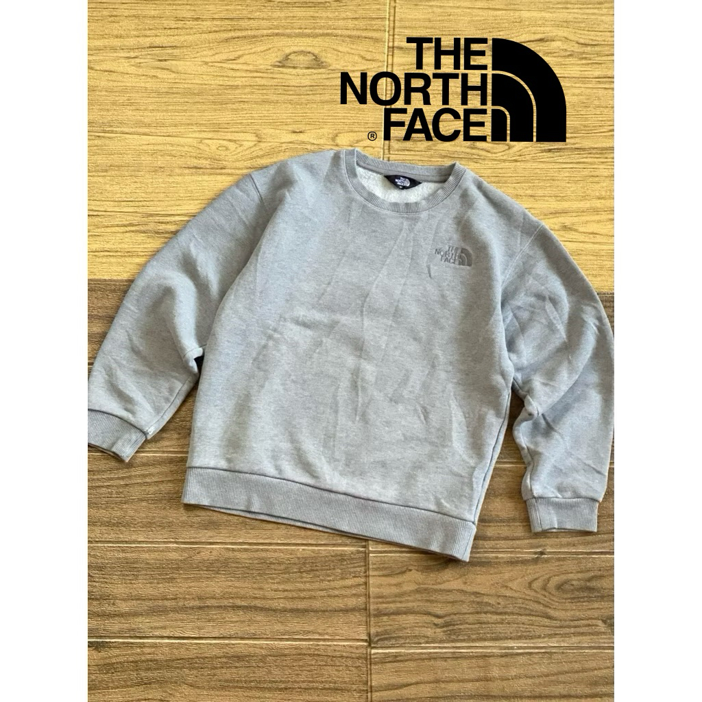 sweater cn crewneck fleece flece abu grey anak tanggung remaja The North Face TNF size 150
