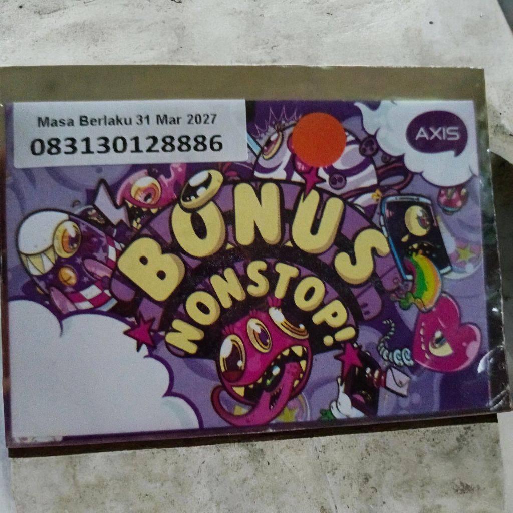 nomor cantik AXIS 31 3012 888 6 isi kuota 3gb jaringan 5G
