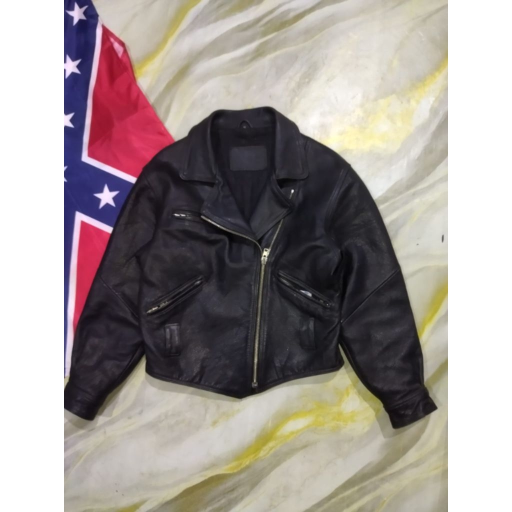 VINTAGE BIKER LEATHER JACKET