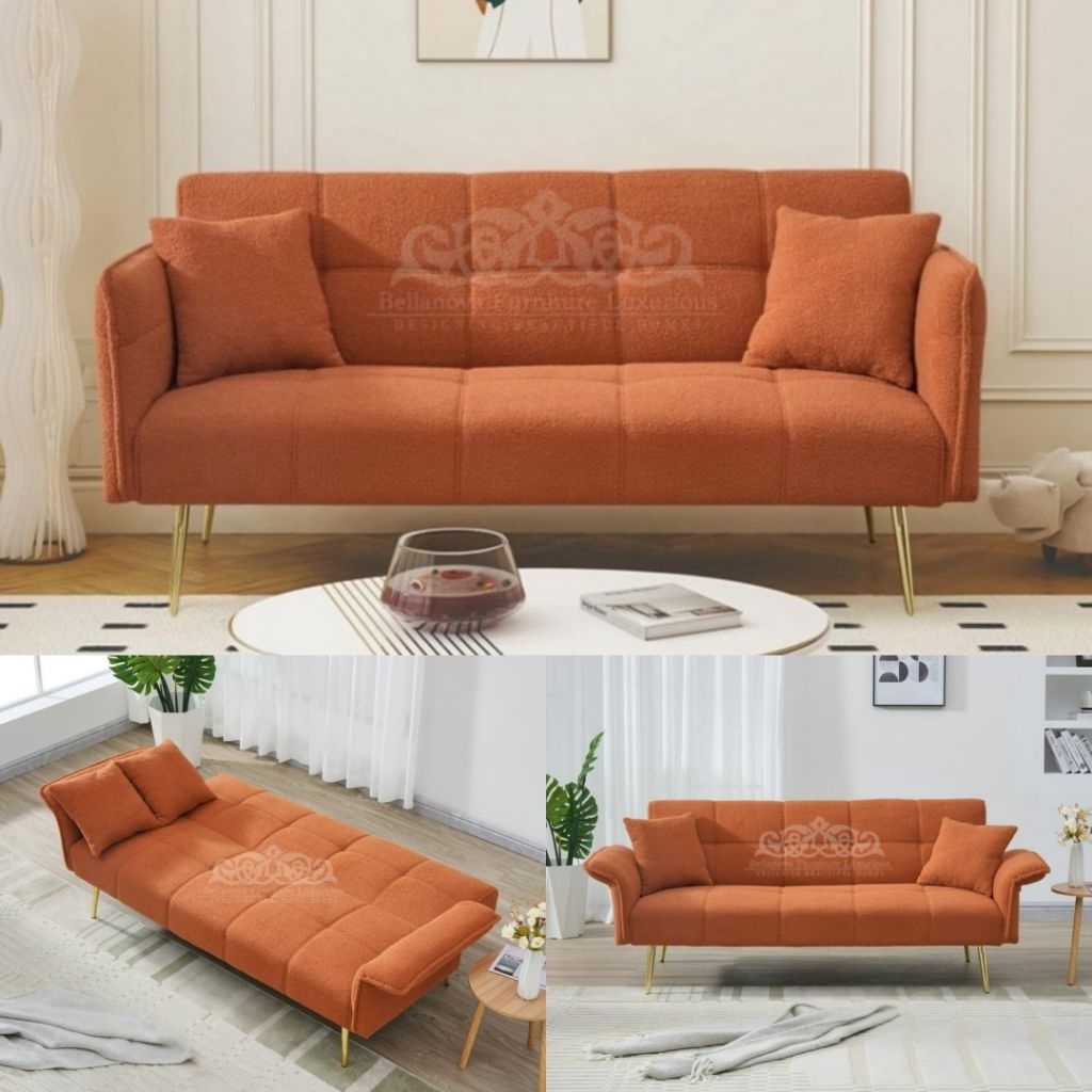 Sofa Bed 205cm Deluxe FULL DACRON BAHAN PREMIUM ASLI Laguna Series