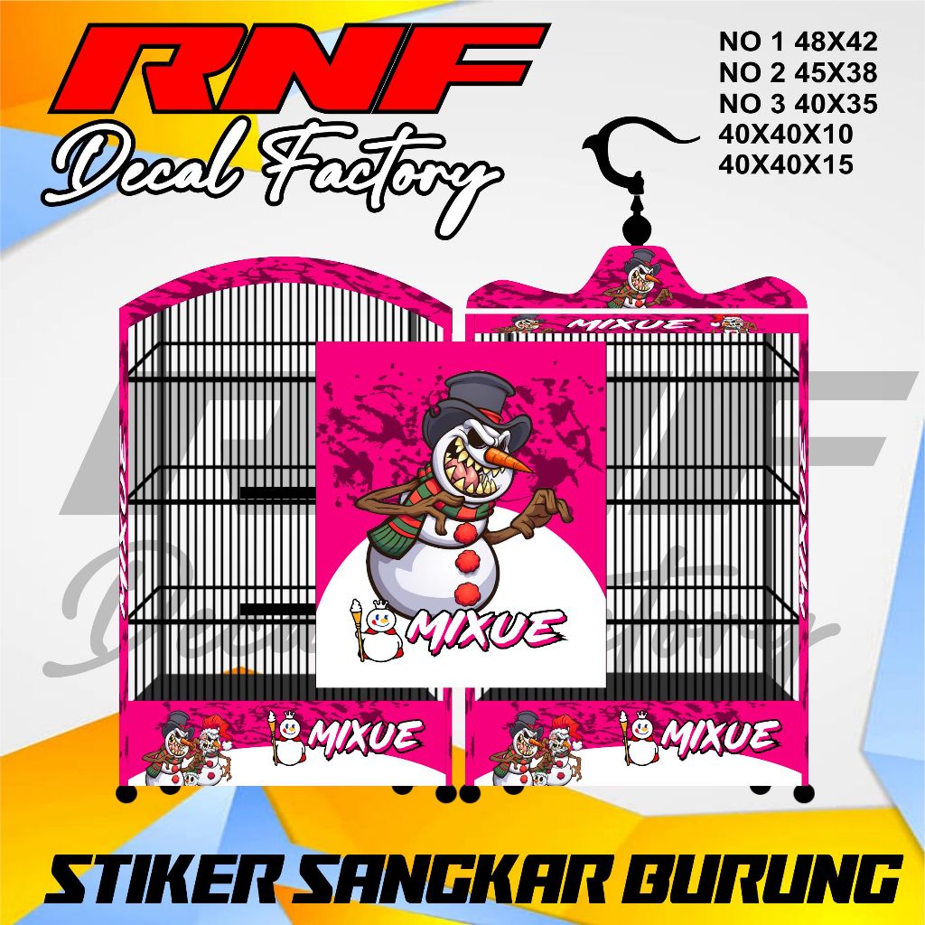 COD Stiker sangkar keren, decal stiker sangkar koper,kotak,kosan