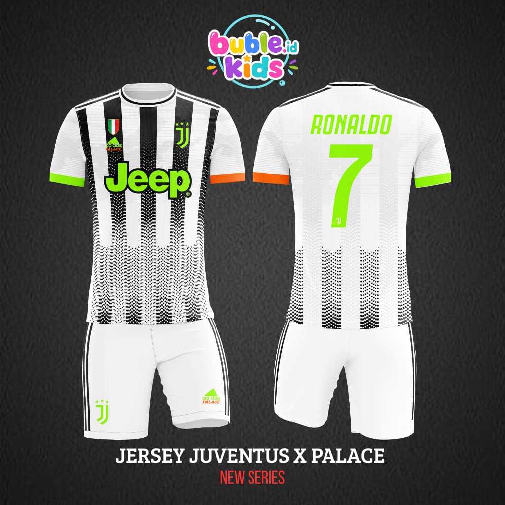 SETELAN JERSEY ANAK JUVENTUS X PALACE / jersey sepak bola anak / SETELAN BOLA ANAK JUVENTUS TERBARU 