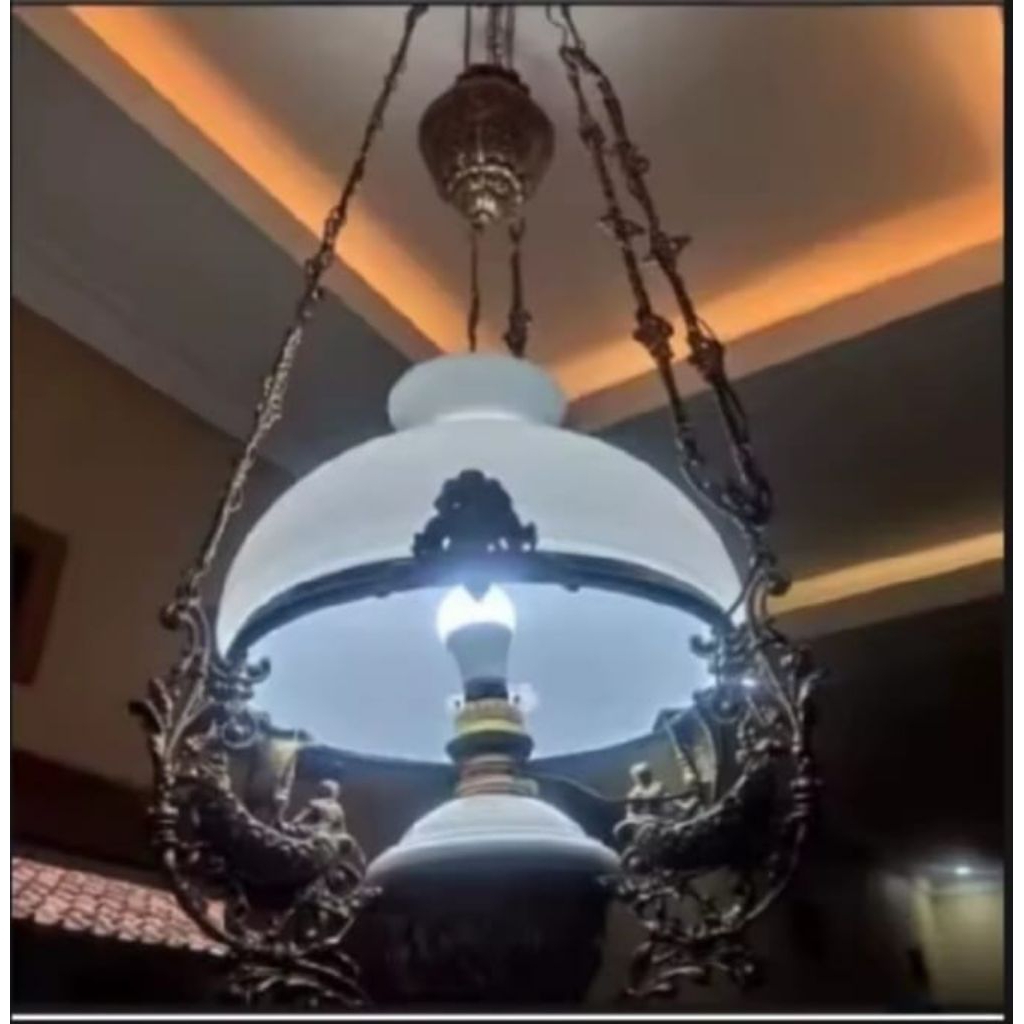 lampu gantung hias antik PENDOPO JOGLO diameter 35cm
