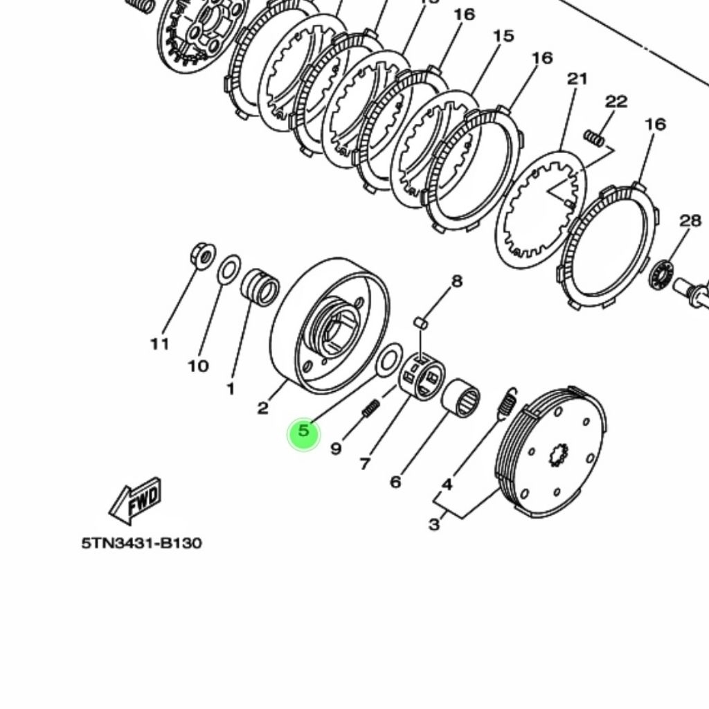Washer ring cage kopling mangkok ganda Jupiter z old burhan vega r new Original yamaha | 90201 167P7