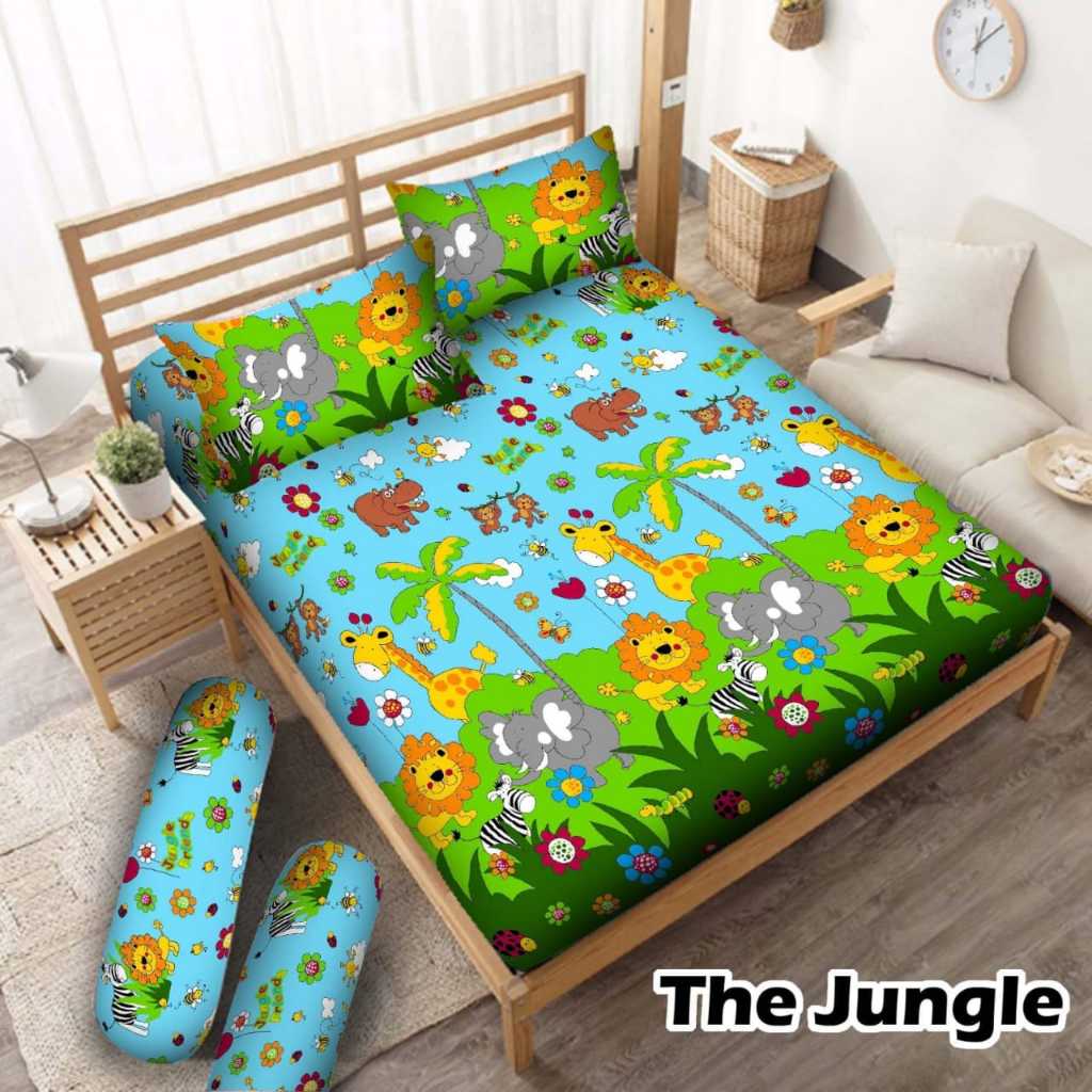 CozyAura Sprei Motif Kuda Poni Jungle Disperse Semua Ukuran 120x200 160x200 180x200 200x200