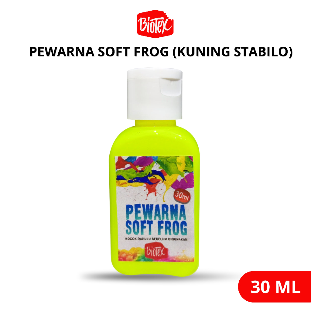 Biotex PEWARNA LATEKS 30 ML KUNING STABILO - Latex Latek Soft Frog Sofrog