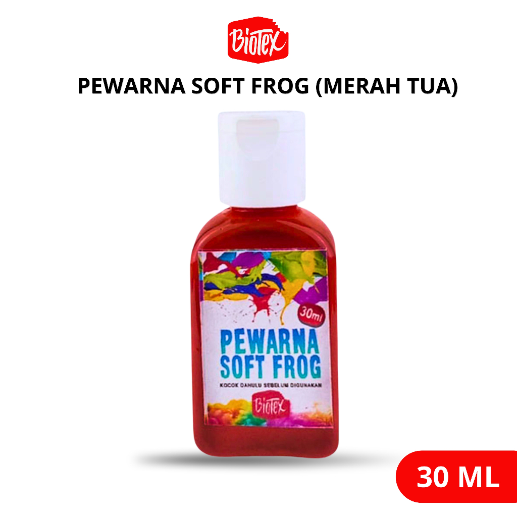 Biotex PEWARNA LATEKS 30 ML MERAH TUA - Latex Latek Soft Frog Sofrog