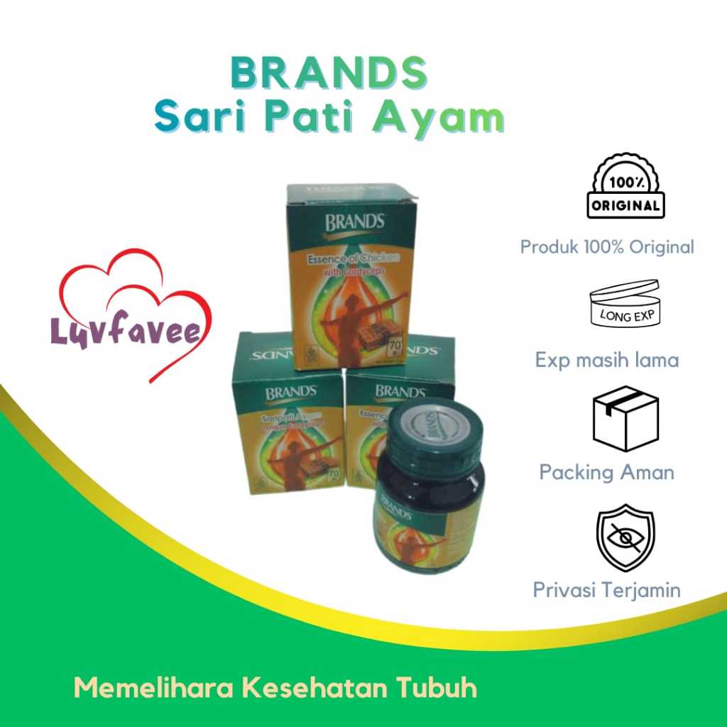 6 Botol Saripati Ayam Brand"s Cordyceps Ginseng - Meningkatkan Energi, Daya Tahan Tubuh, dan Vitalit