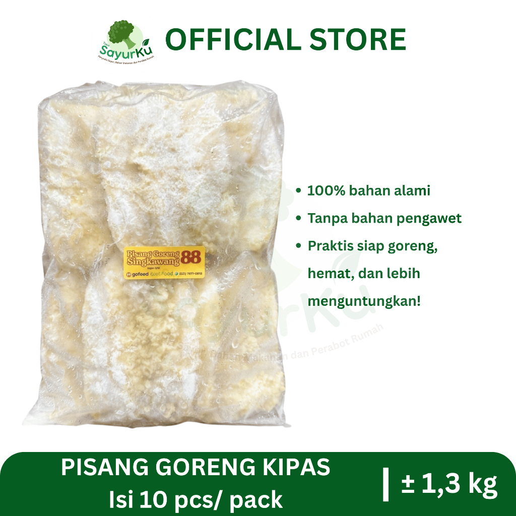 Pisang Goreng Kipas Singkawang Frozen/Beku