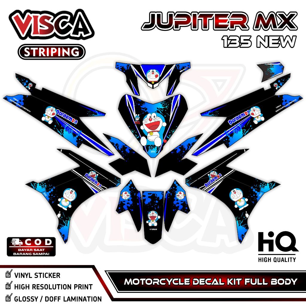 Decal Jupiter MX 135 New Full Body - Stiker Jupiter MX 135 New Full Body - Striping New Jupiter MX 1