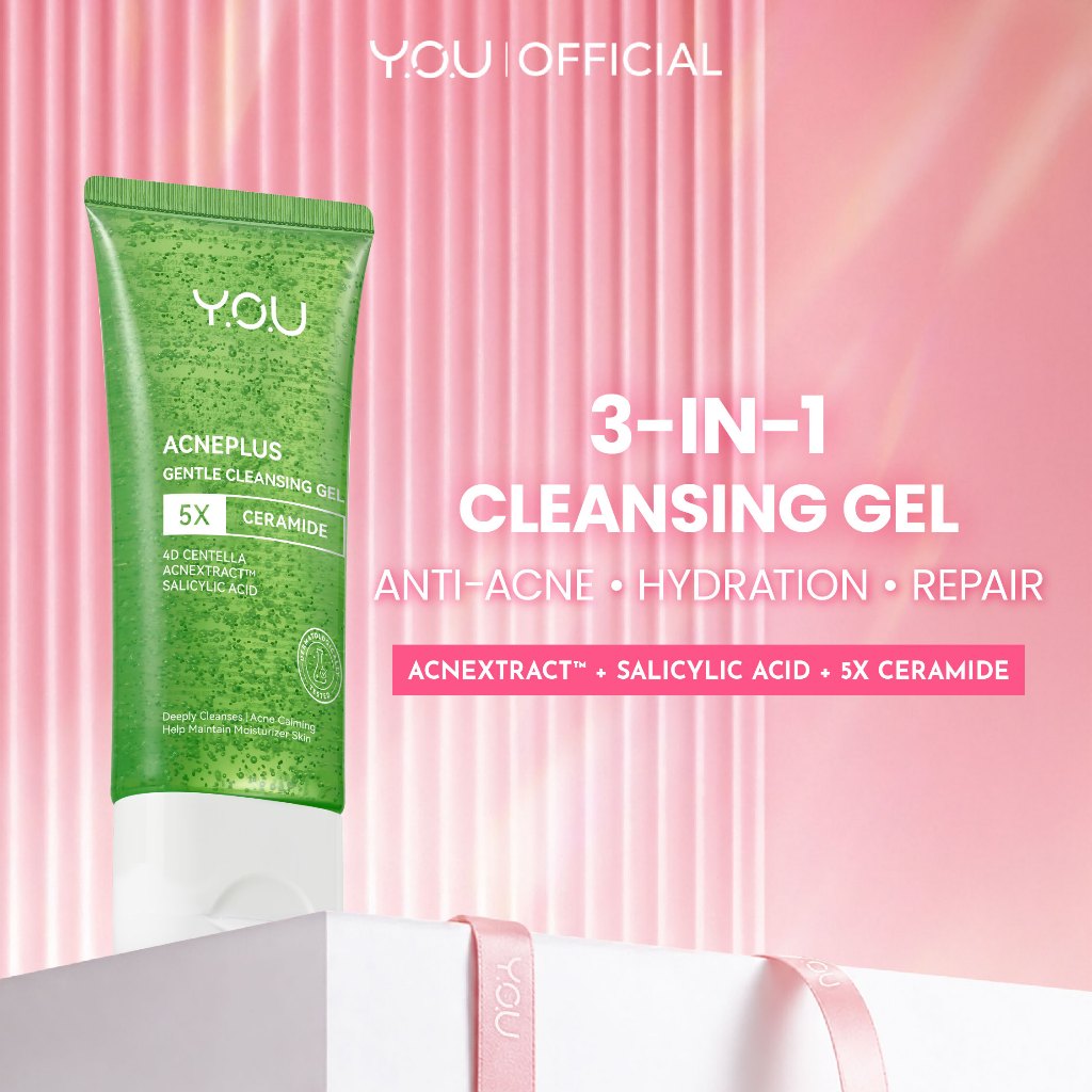 YOU AcnePlus Gentle Gel Cleanser Sabun Cuci Muka Jerawat Kulit Berminyak Berjerawat Salicylic Acid F