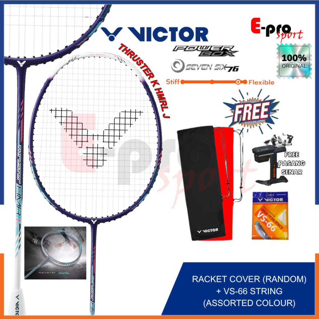Raket Badminton Victor Thruster K HMR L Light J Hammer TK-HMRL Indigo TK HMRL Original