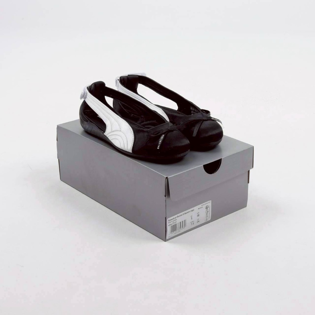 ( BDGSNKRS ) Sepatu Balenciaga x Puma Speedcat Ballet Satin Black White