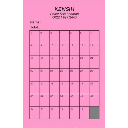 KARTU PAKET Lebaran Mingguan