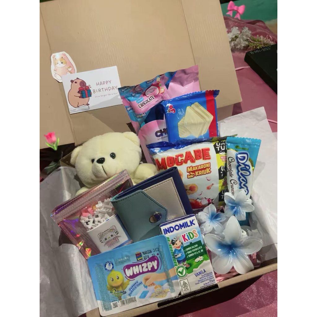 Snack box edisi biru | Gift box biru | Hadiah ulang tahun | Hadiah wisuda | Hampers | snack box biru