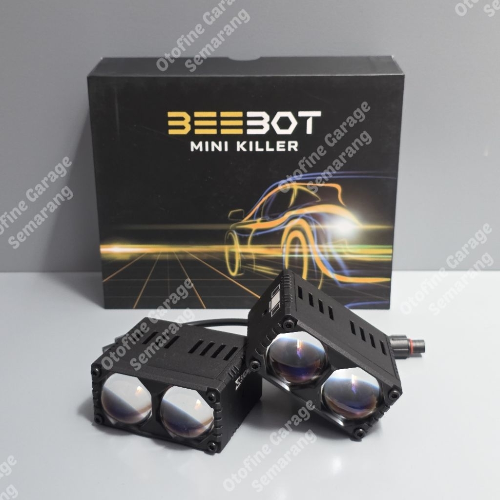 Mini Projector Laser 2 Lensa Beebot CM2, Hi-Low 50W/pcs Flat Cut Off, Garansi 1th