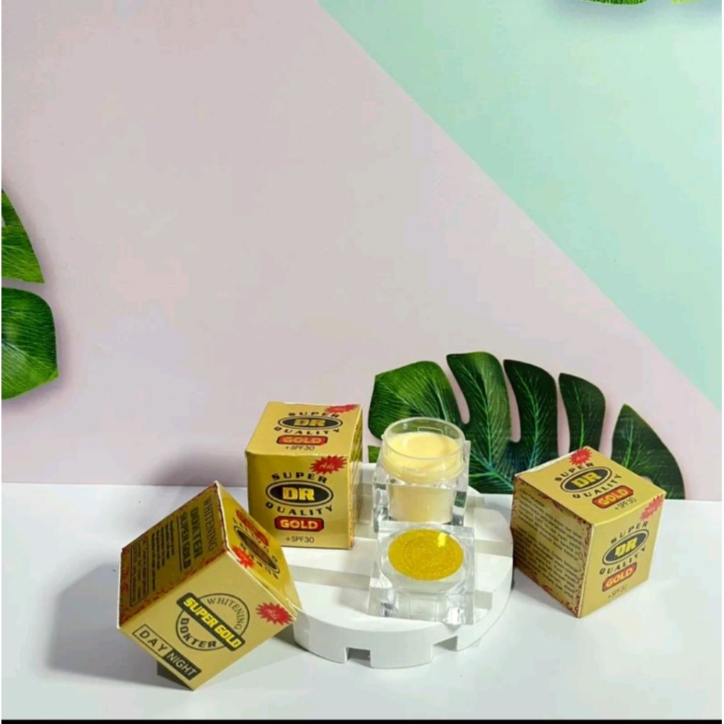 12pcs bedak DR Gold Super tutup stiker asli
