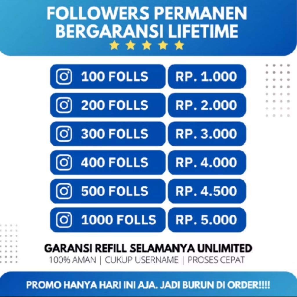 followers Instagram real aktif Indonesia followers permanen