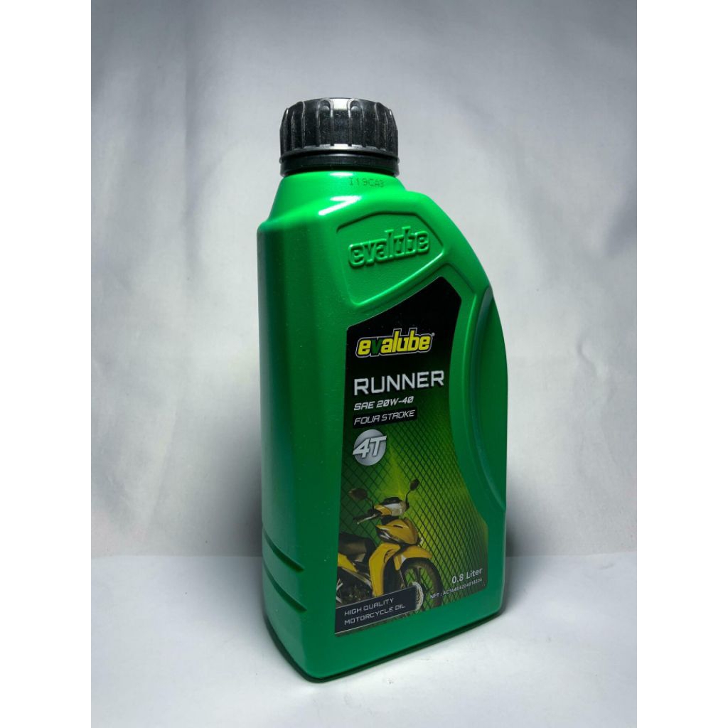 oli original asli EVALUBE untuk motor BEBEK & MATIC 4 T & 2 T(EVALUBE 4 T RUNNER 800 ML,EVALUBE 4 T 
