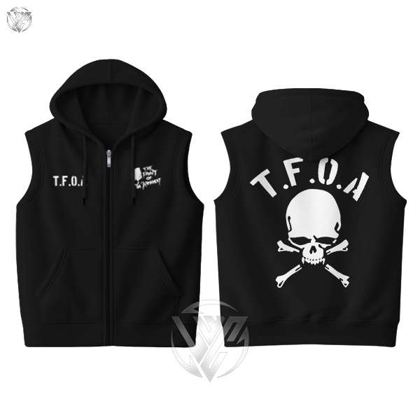 Vest Rompi Hoodie Zipper TFOA The Front Of Armament High And low Pria Premium