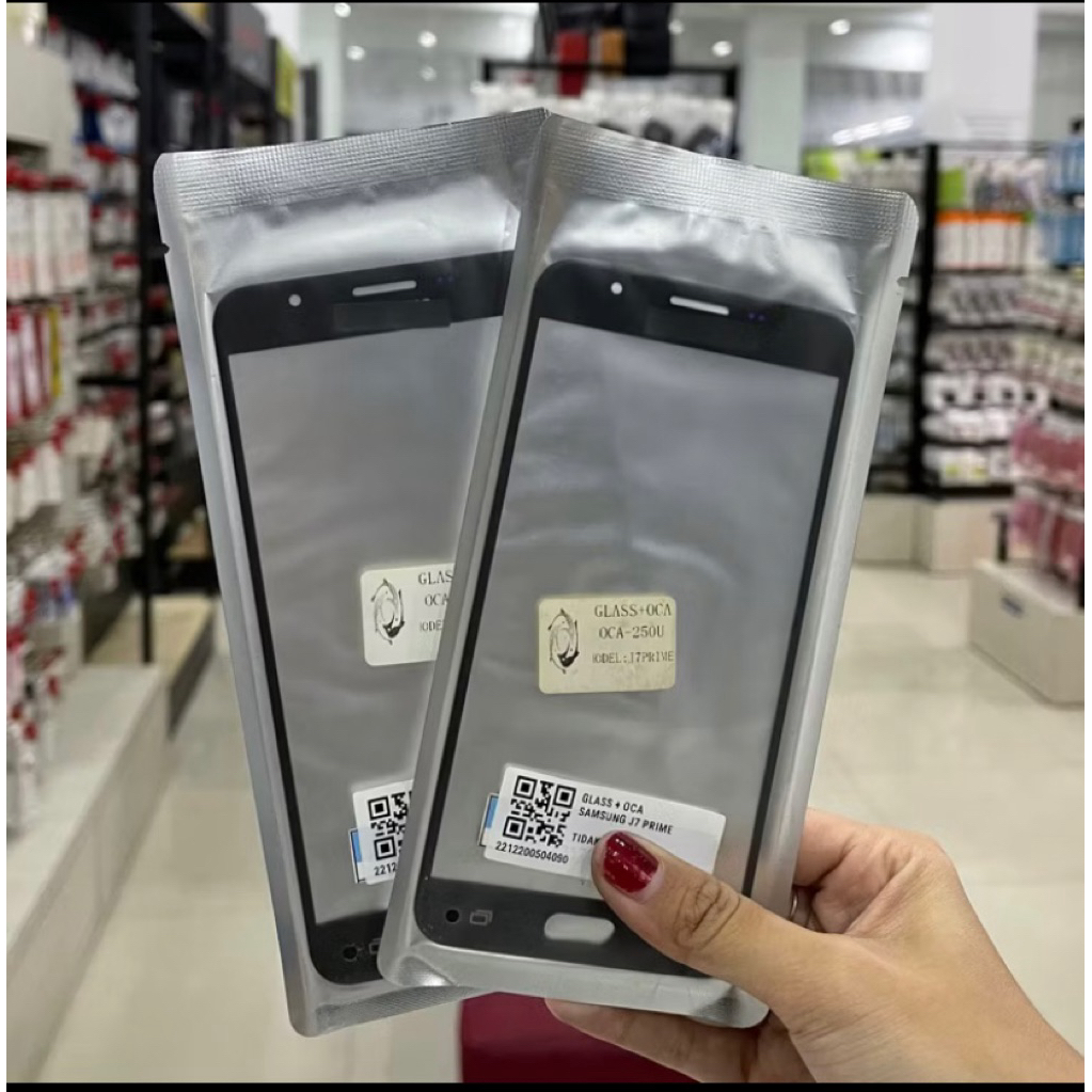 Kaca LCD+Oca Samsung J7 Prime Glass oca fulset J7prime