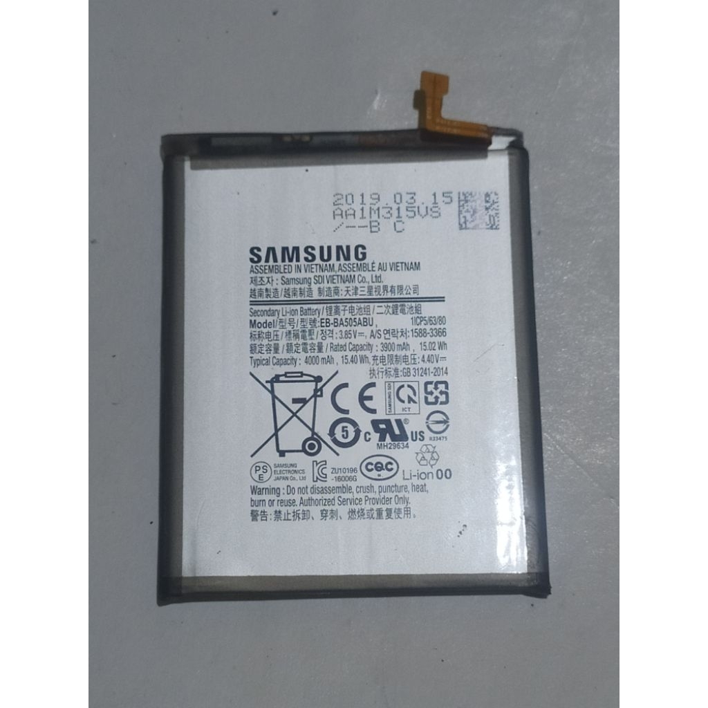 baterai samsung a20 Second original cabutan