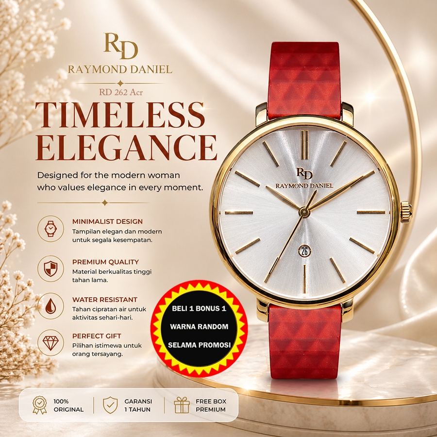 Raymond Daniel RD 262 L Acr Jam Tangan Wanita Original
