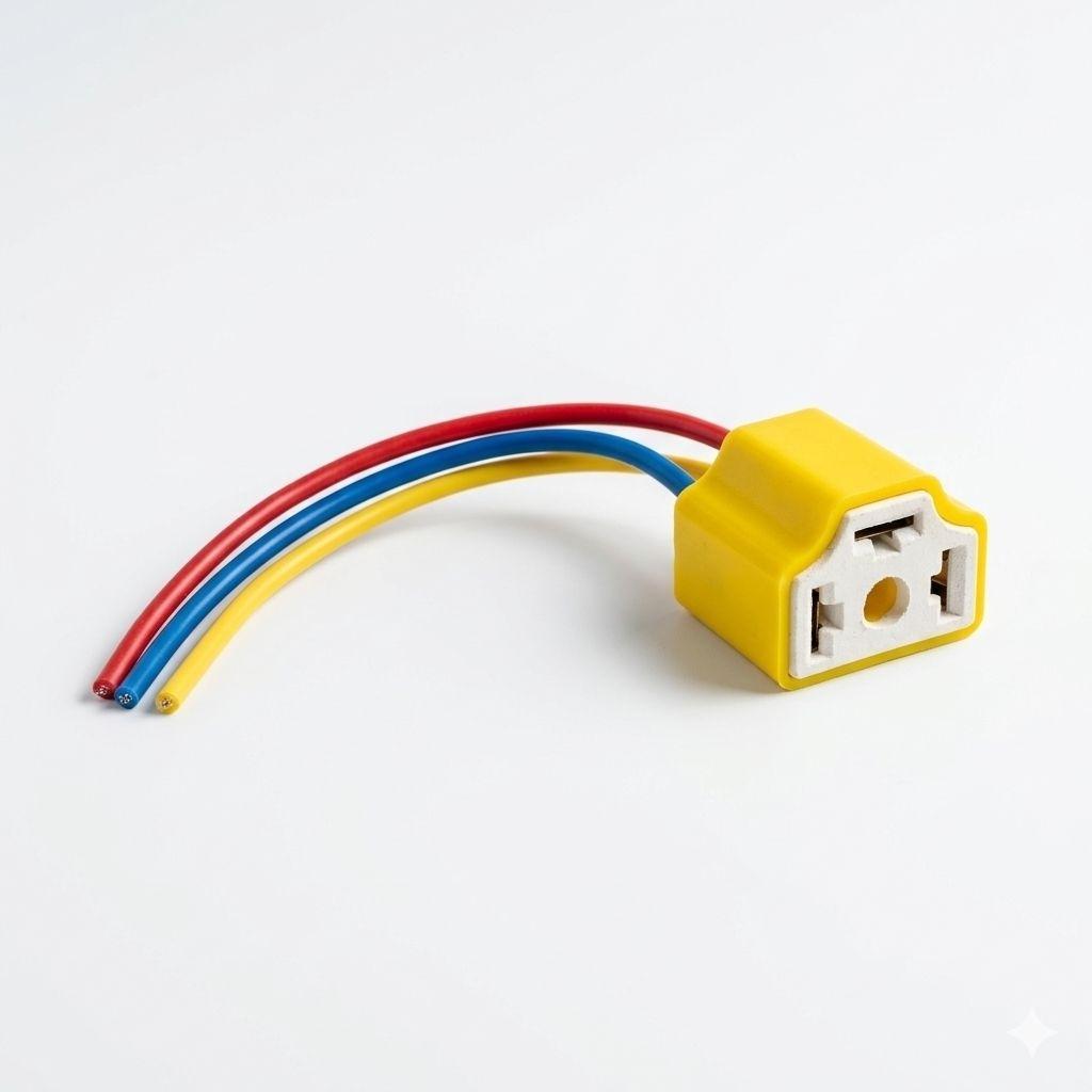 Socket Relay 3 Kaki Keramik Soket Rilay Mobil 3 pin
