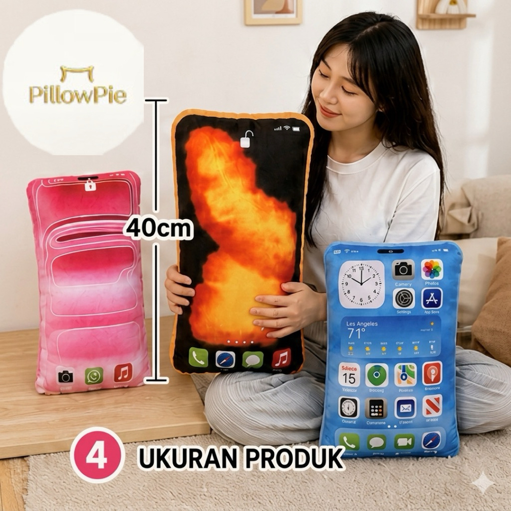 Bantal Sofa Motif Handphone 40cm Unik Dan Lucu Untuk Sofa & Hadiah