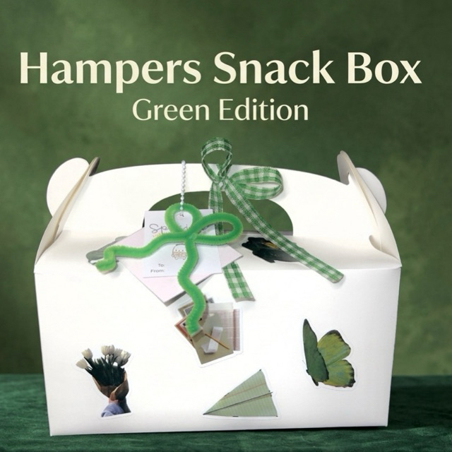 HAMPERS SNACK GABLE BOX LARGE GREEN EDITION / GIFT SEMPRO / WISUDA / BIRTHDAY / HADIAH