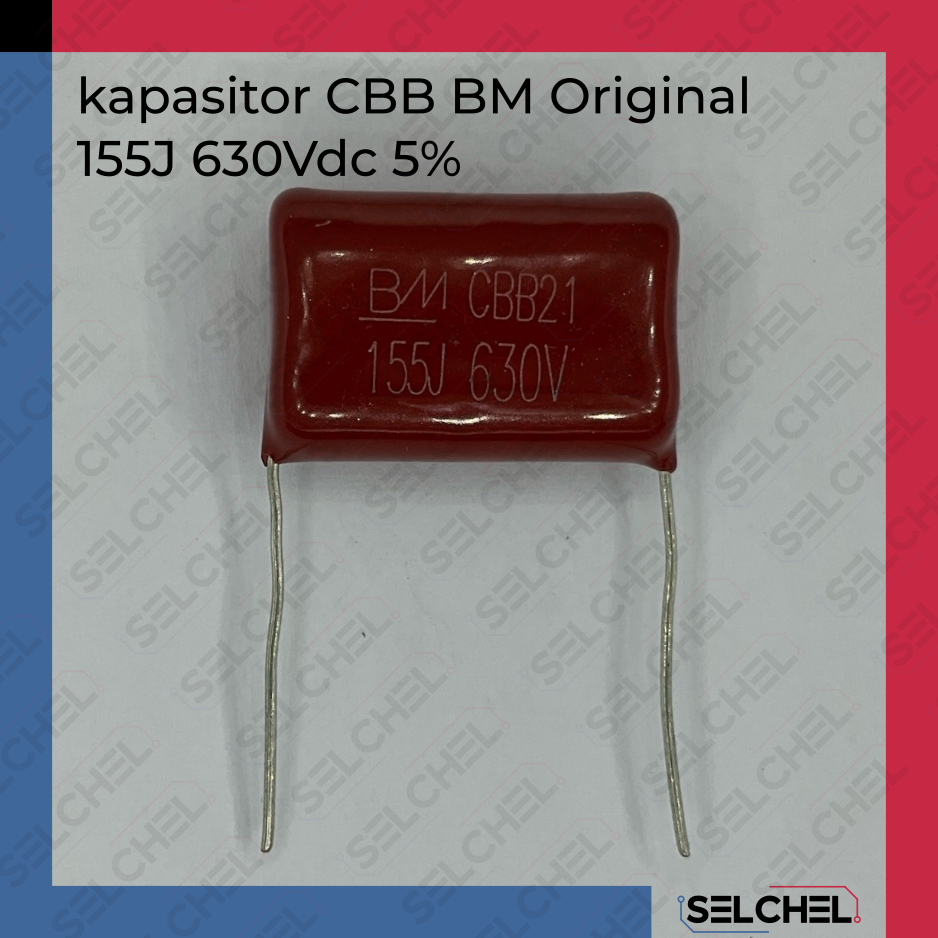 Kapasitor CBB BM Original 155J 630V 1.5uF 5 Persen Film Capacitor Untuk PSU SMPS Audio Power Suppl