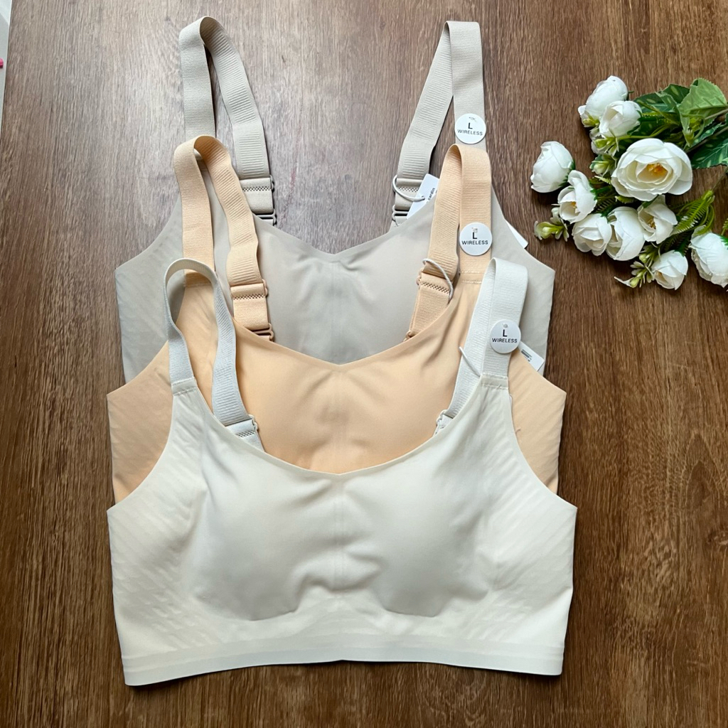 PIERRE CARDIN BRA SEAMLESS TANPA KAWAT BUSA TIPIS SIZE L XL XXL 36B B80 38B B85 40B B90 PENGAIT 4x4 