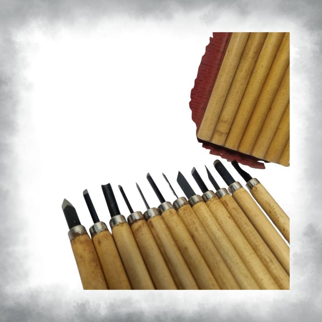 PISAU UKIR V-TEC | PISAU UKIR PAHAT KAYU | WOOD CARVING SET KNIFE | ALAT PISAU UKIR SET