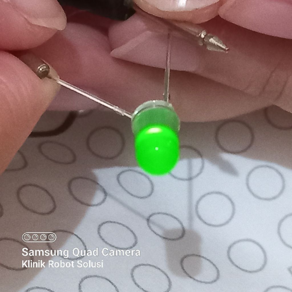 Kr04497 Lampu Led Kecil Hijau Indicator Light Diameter 5Mm Indikator (5Pcs)