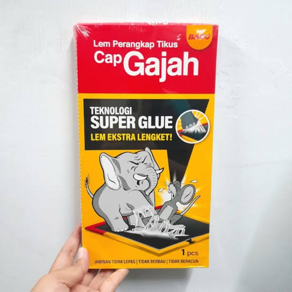 LEM TIKUS CAP GAJAH PAPAN SUPER LENGKET ORIGINAL