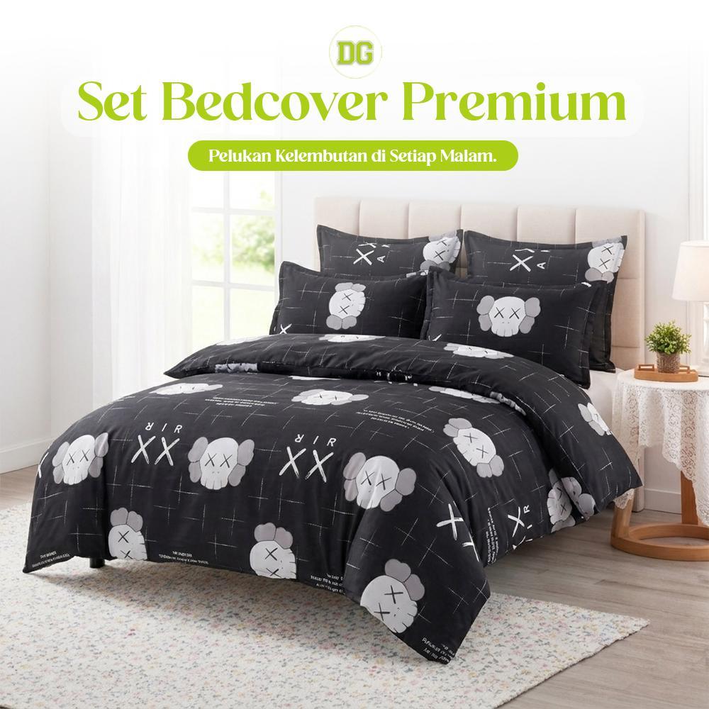 DTG GRUP Bedcover Set Sprei POP SERIES Sarung Bantal & Guling / Bed Cover Spre Set Bahan Microtex 12