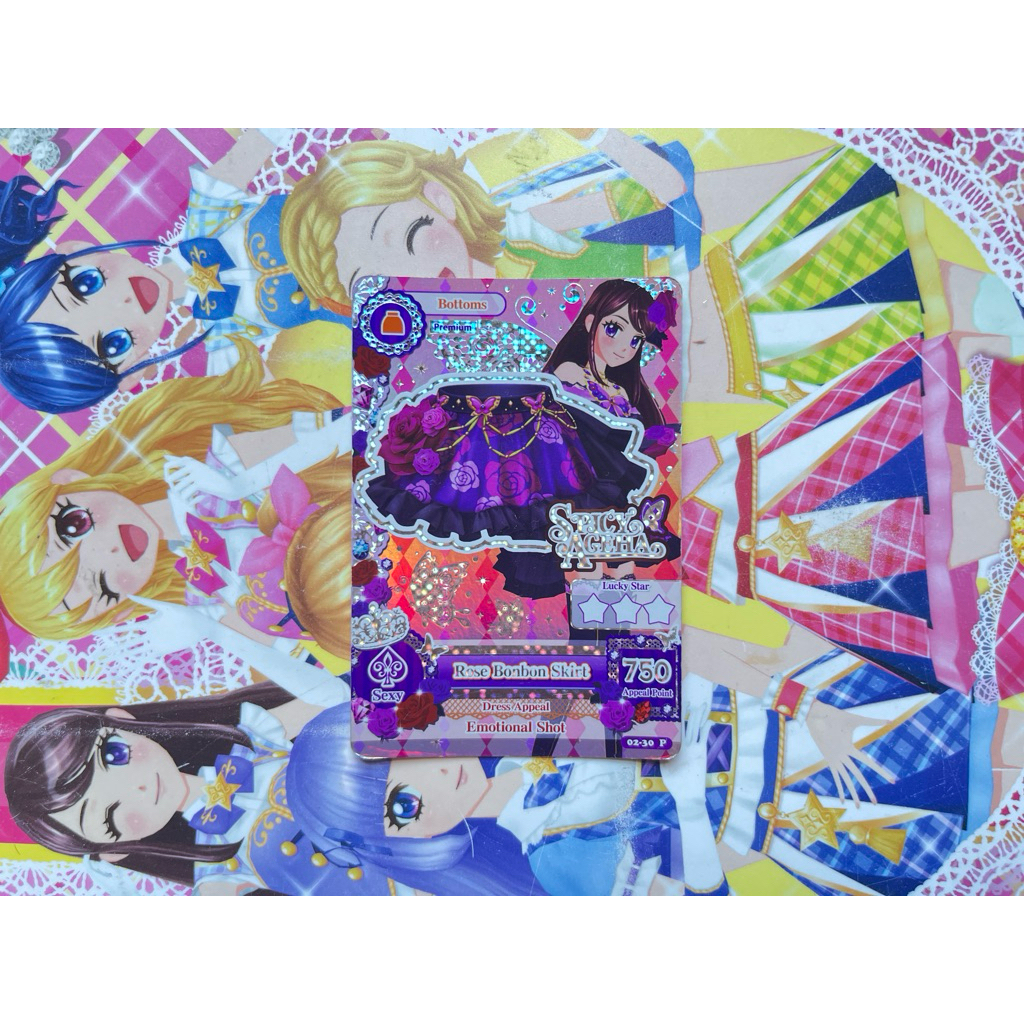 Kartu Aikatsu Satuan Original Premium Rose Bon Bon Bonbon Skirt Ran Shibuki Seri 2 Spicy Ageha Langk